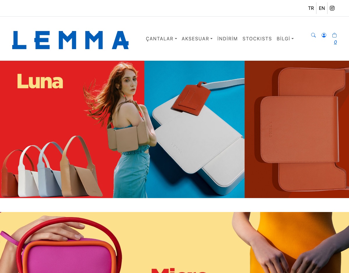 lemma.shop e-ticaret sitesi ana sayfası