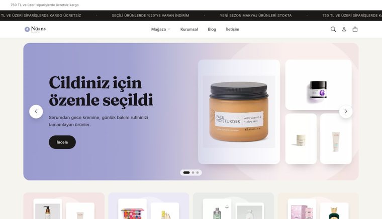 Goyomod Tema 3 örnek mağaza: Nüans