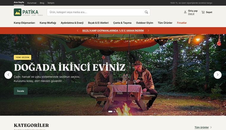 Goyomod Tema 5 örnek mağaza: Patika Outdoor