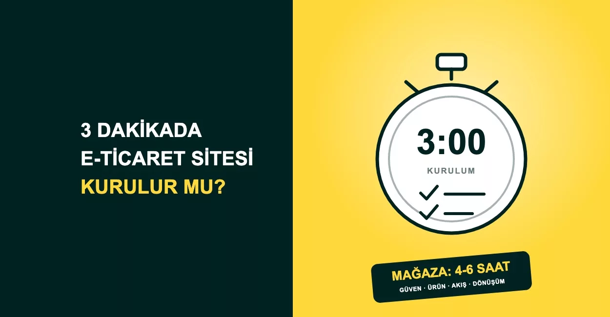 3 Dakikada E-Ticaret Sitesi Kurulur mu? Gerçekten Satış Getiren Kurulum Kontrol Listesi 3 Dakikada E-Ticaret Sitesi Kurulur mu? Gerçekten Satış Getiren Kurulum Kontrol Listesi